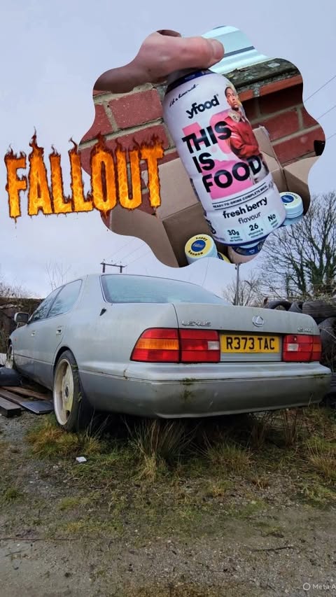 Instagram post by @adamc3046 for yfood. Caption reads: [...] conclusion of the Fallout Series with @yfood....