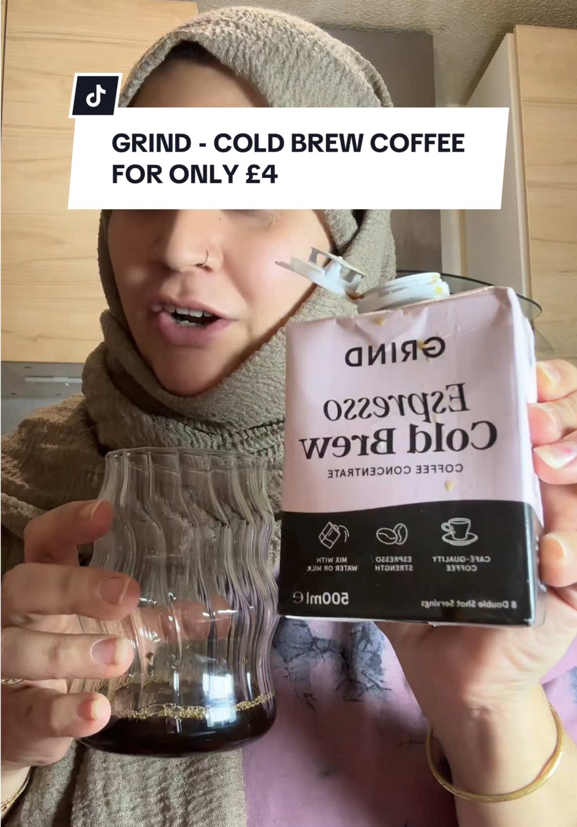 TikTok post by @somayarehman06 for Grind. Caption reads: @Grind #coffee #tiktokmademebuyit #viral [...].