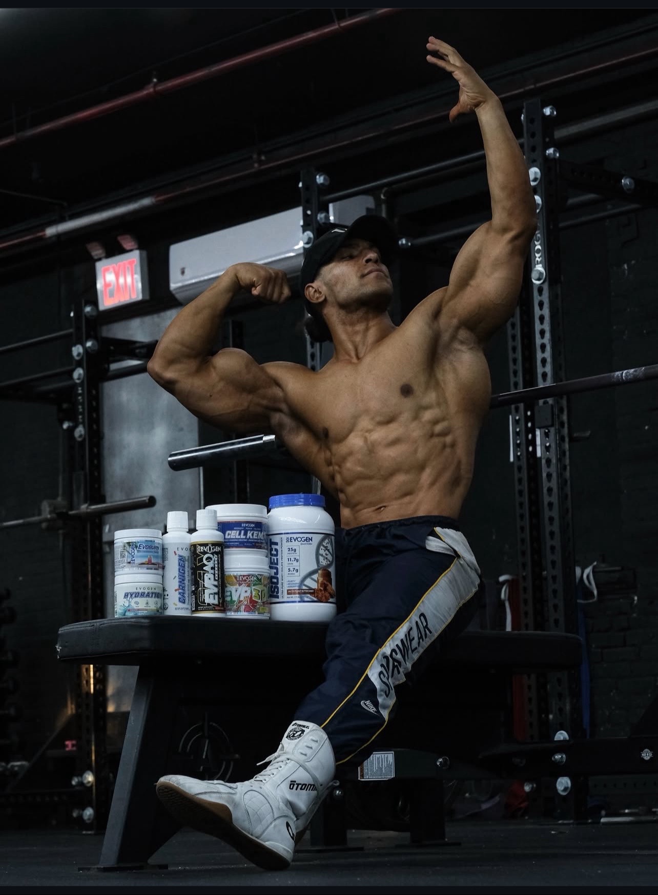 TikTok post by @therealjoshuamanoi for Evogen Nutrition. Caption reads: This is bigger than me. With the utmost honor, l'm....