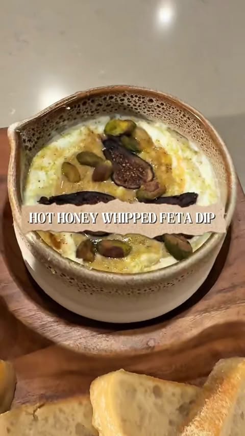 Instagram post by @itschefmonet for Mike's Hot Honey. Caption reads: [...] up some hot honey feta dip with....