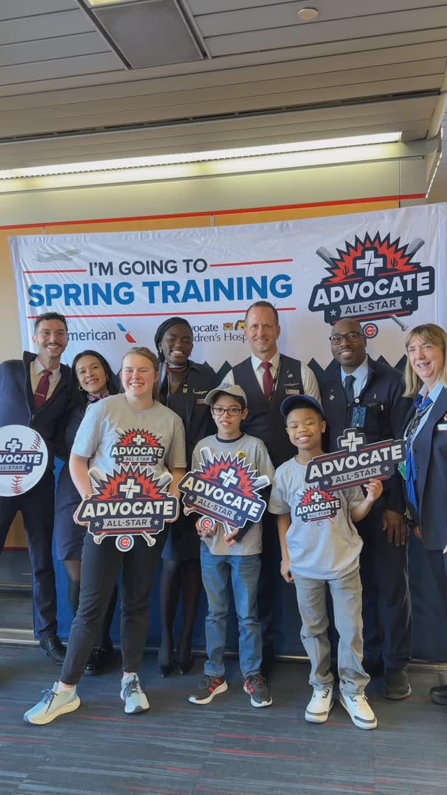 Instagram post by @advocatekids for American Airlines. Caption reads: Our friends at @AmericanAir pulled out all the....
