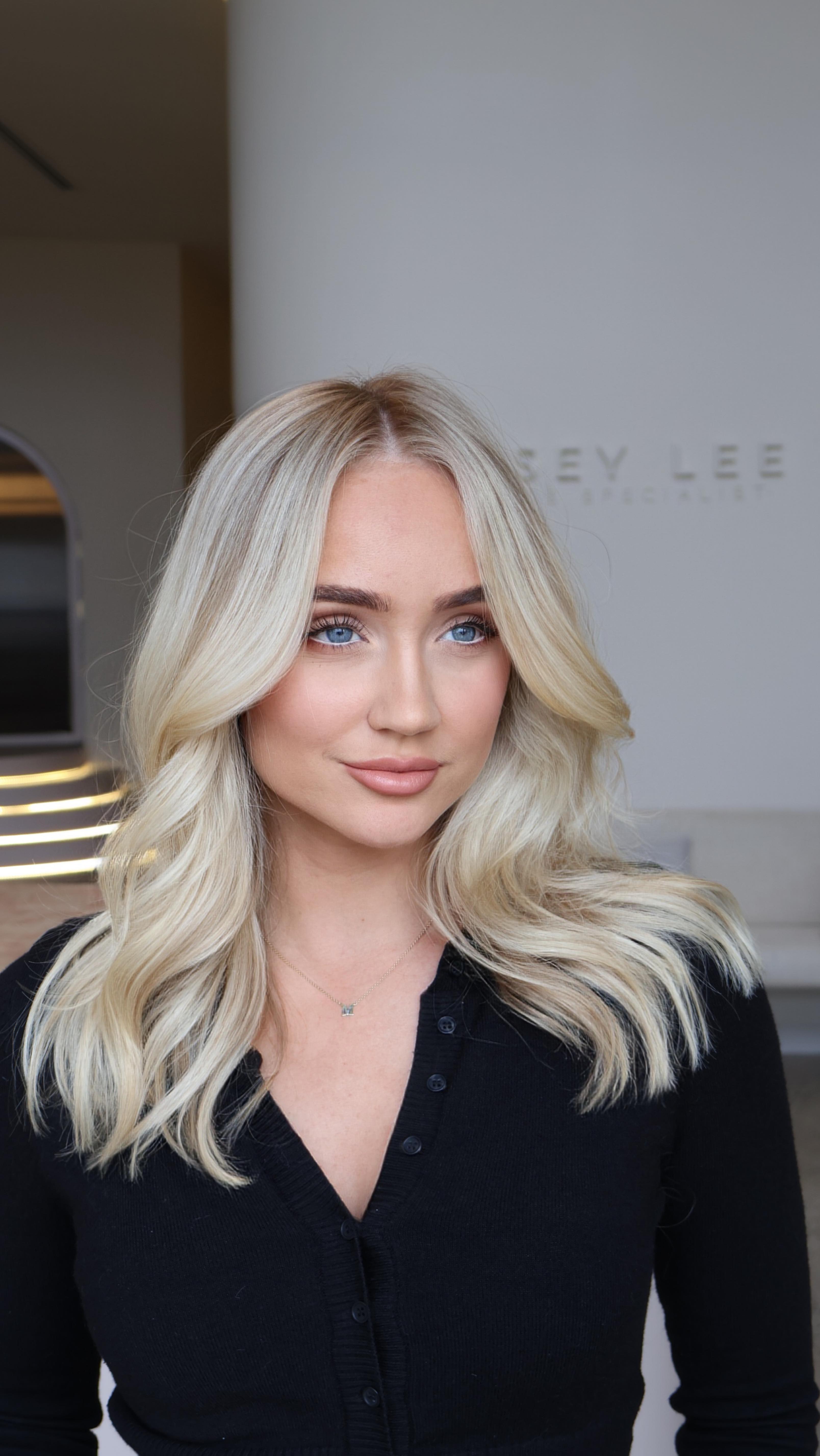 Instagram post by @natalieannehaircare for American Salon. Caption reads: We always dry the front of the hair first – and....