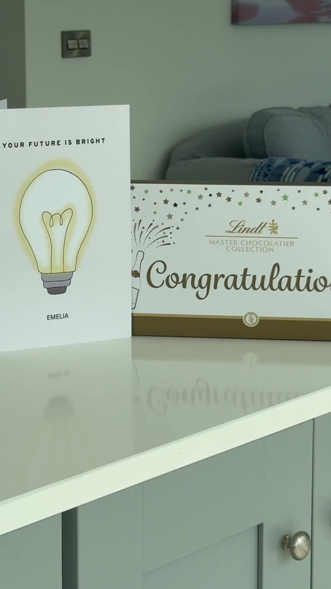 TikTok post by @abbiemccarthyy1 for Moonpig. Caption reads: #AD making leaving cert results more special with....