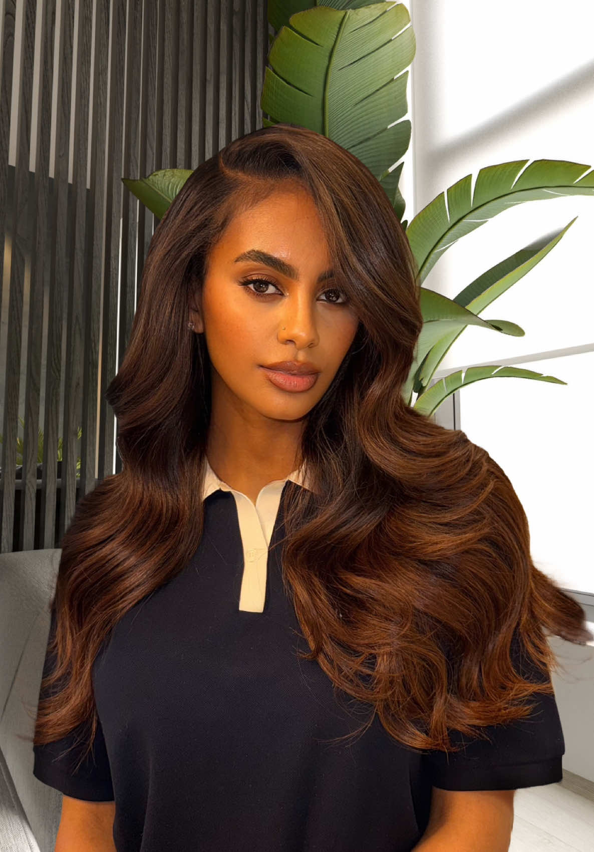 TikTok post by @bysharalaurie for D Hair Boutique. Caption reads: Postpartum hair appointment featuring....