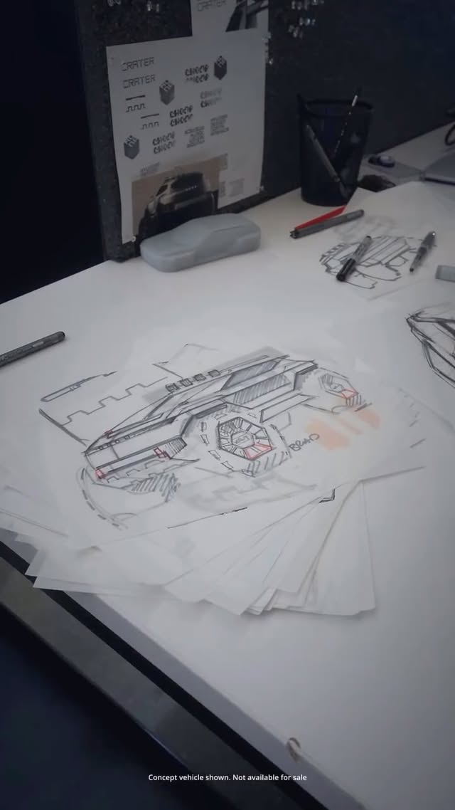 Instagram post by @asteryx for Hyundai USA. Caption reads: The @hyundaiusa CRATER Concept feels less like a....