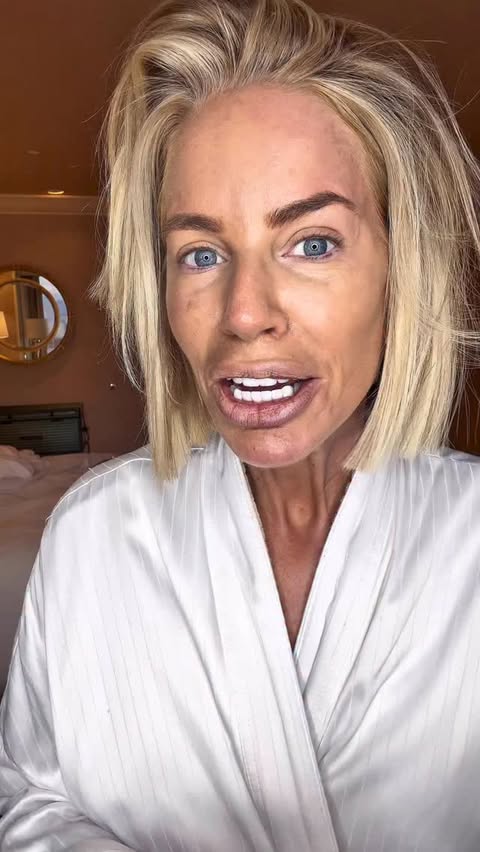 Instagram post by @carolinestanbury for – Laura Geller. Caption reads: Get BravoCon ready with me and @lauragellerbeauty....