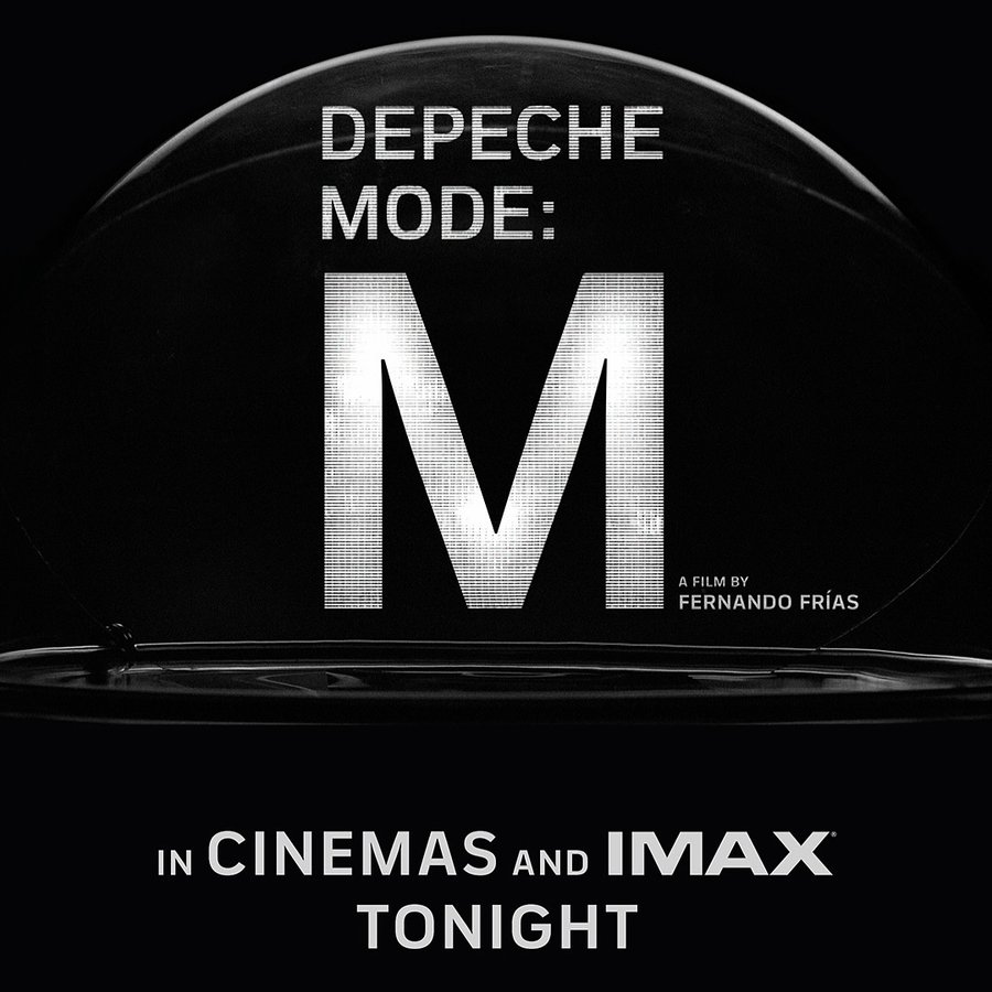 Instagram post by @imax_uk for Columbia Records. Caption reads: DEPECHE MODE: M is now in cinemas and IMAX with....