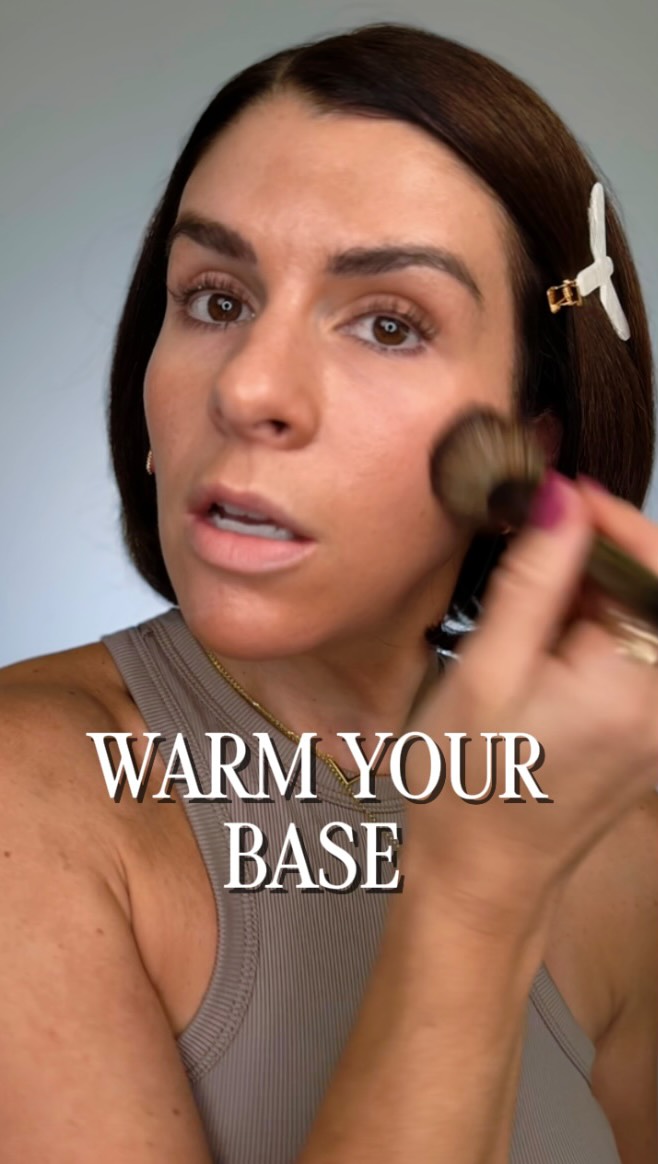 Instagram post by @katetalbertmua for Milani Cosmetics. Caption reads: At this point “Warm the base” should just be....