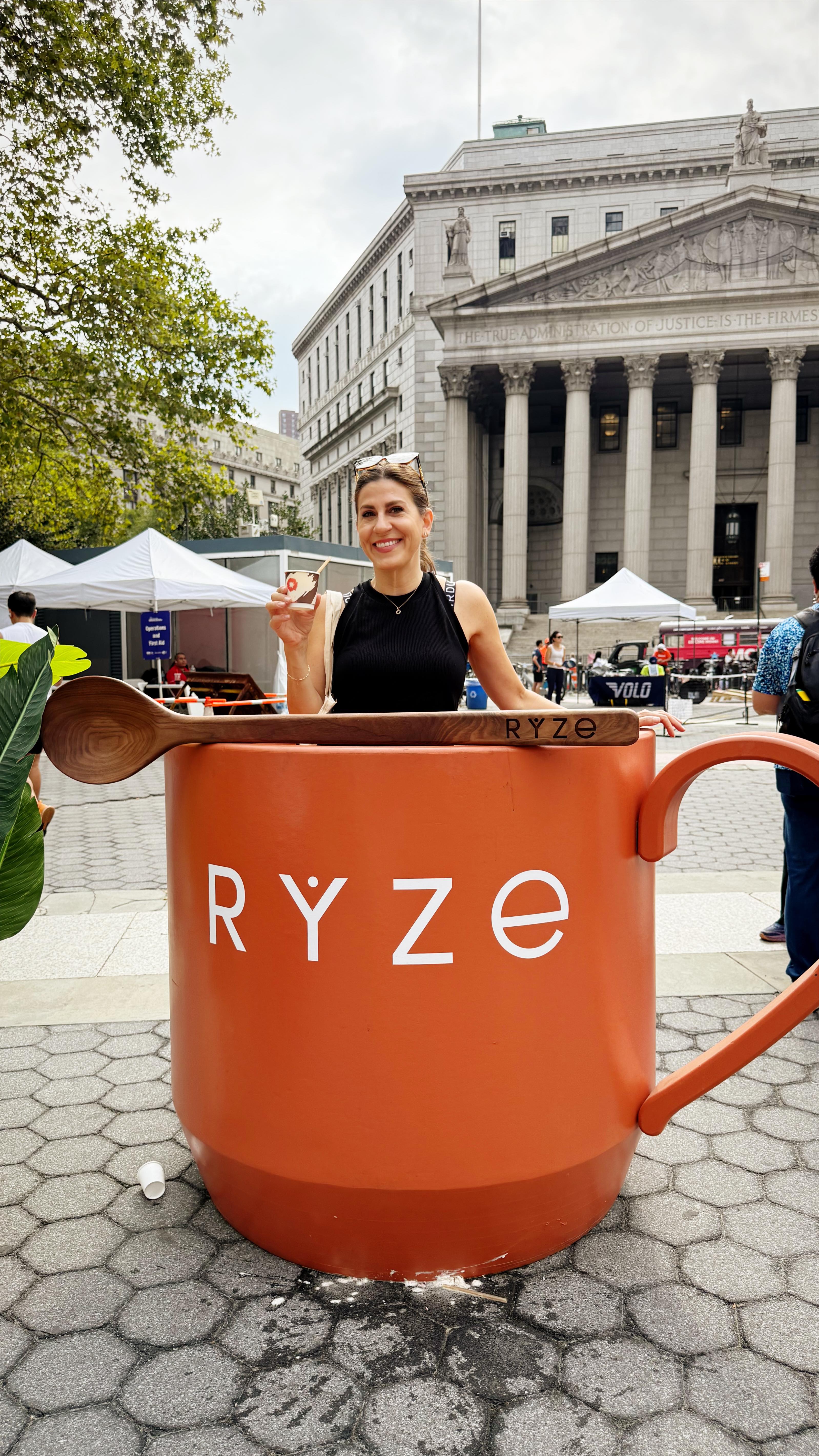 Instagram post by @ilanawiles for RYZE SUPERFOODS. Caption reads: You can check out the @RYZEsuperfoods Truck at the....