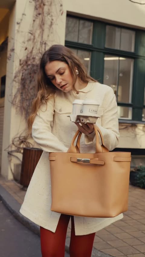 Instagram post by @marie_jaster for Longchamp. Caption reads: [...] Chaos everywhere - outfits flawless.....