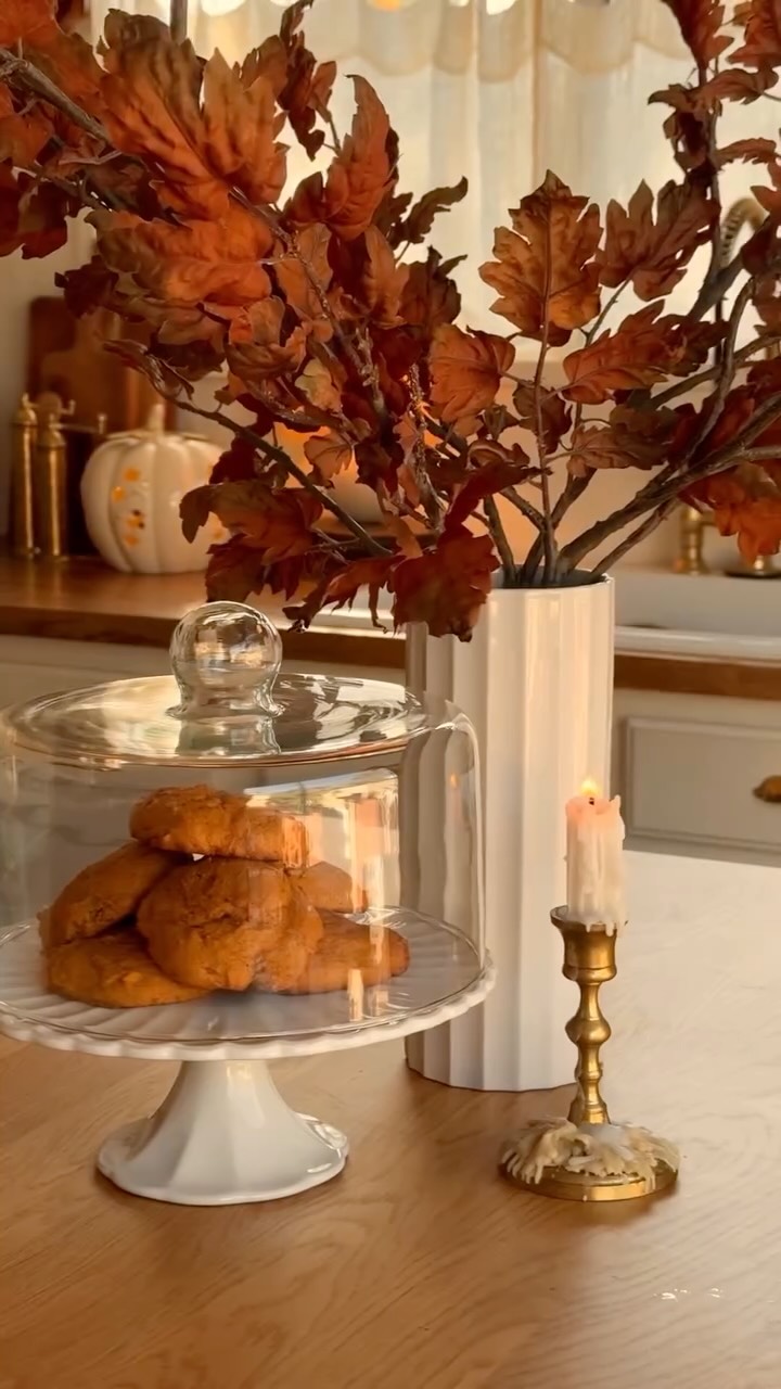 Instagram post by @mrsmckennabarry for Lenox. Caption reads: Sinking into the warmth of autumn with @lenox fall....