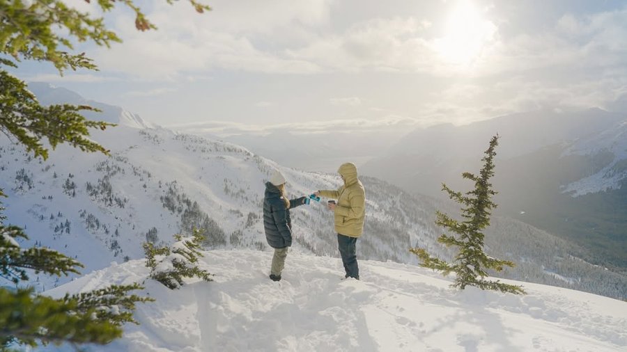 Instagram post by @codytownsend for TINCUP Whiskey. Caption reads: Skiing is an irrational act. So sometimes we turn....