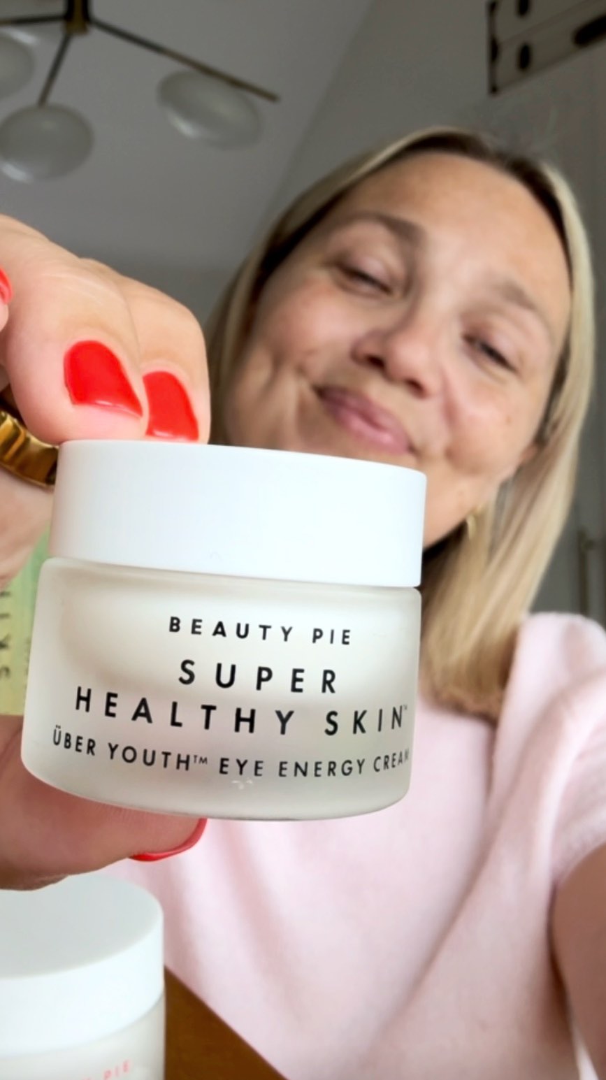 Instagram post by @inpolife for BEAUTY PIE. Caption reads: AD No need for expensive eye creams when....