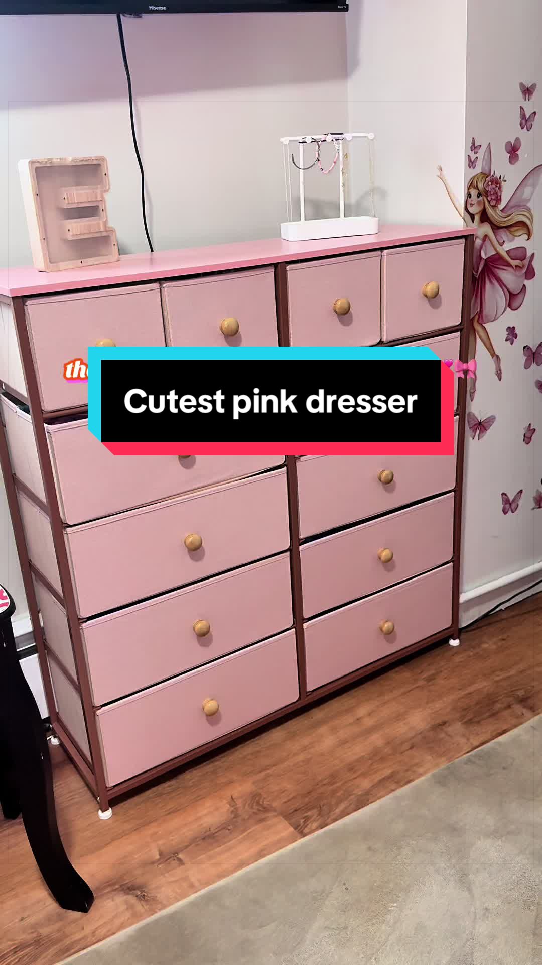 TikTok post by @dawnlsmith422 for RaybeeOfficial. Caption reads: [...] #fabricdresser #raybeefurniture....