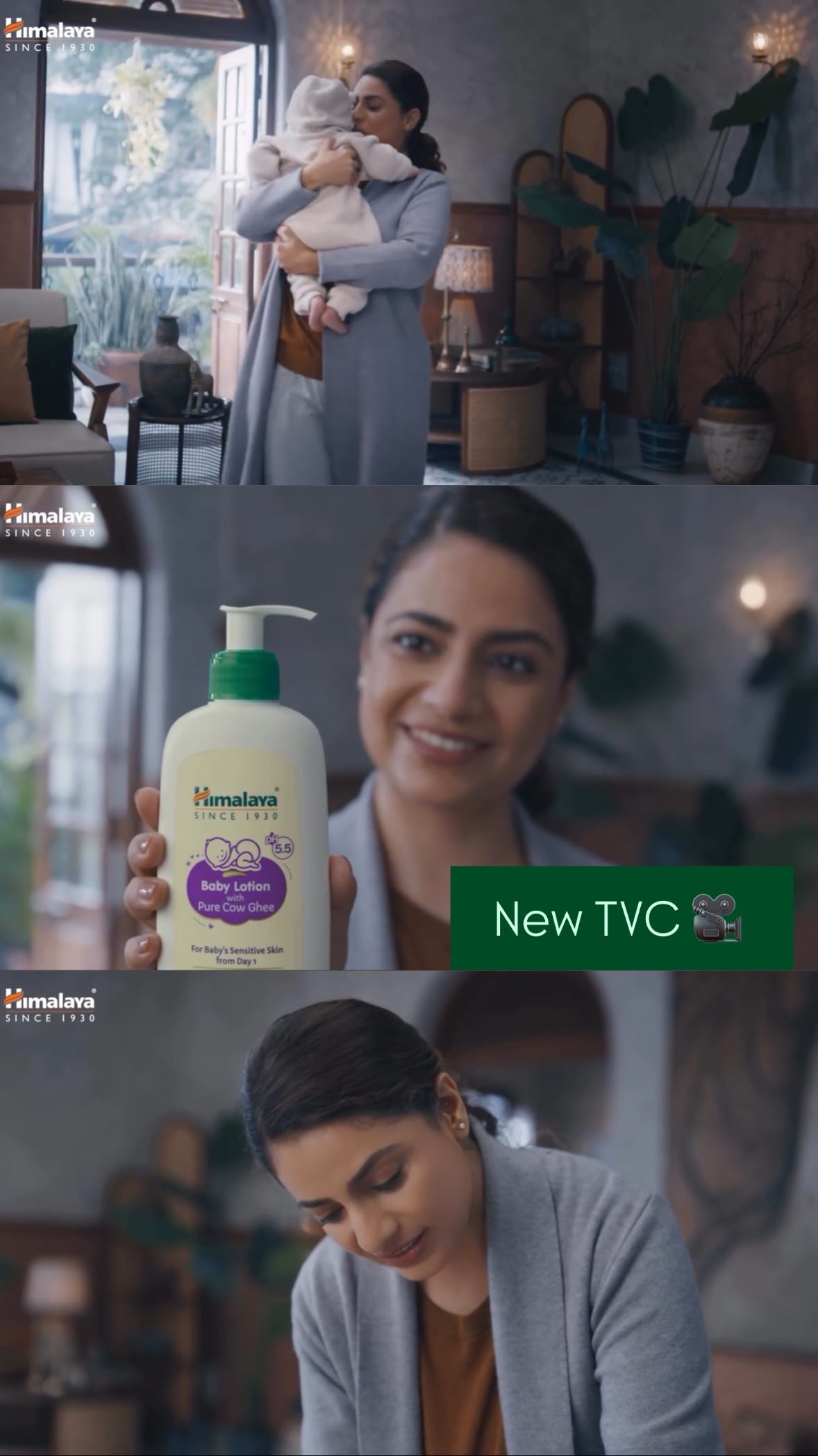 Instagram post by @priyaaraina for Himalaya Babycare. Caption reads: Got to play Ad film wali mummy & play a lott with....