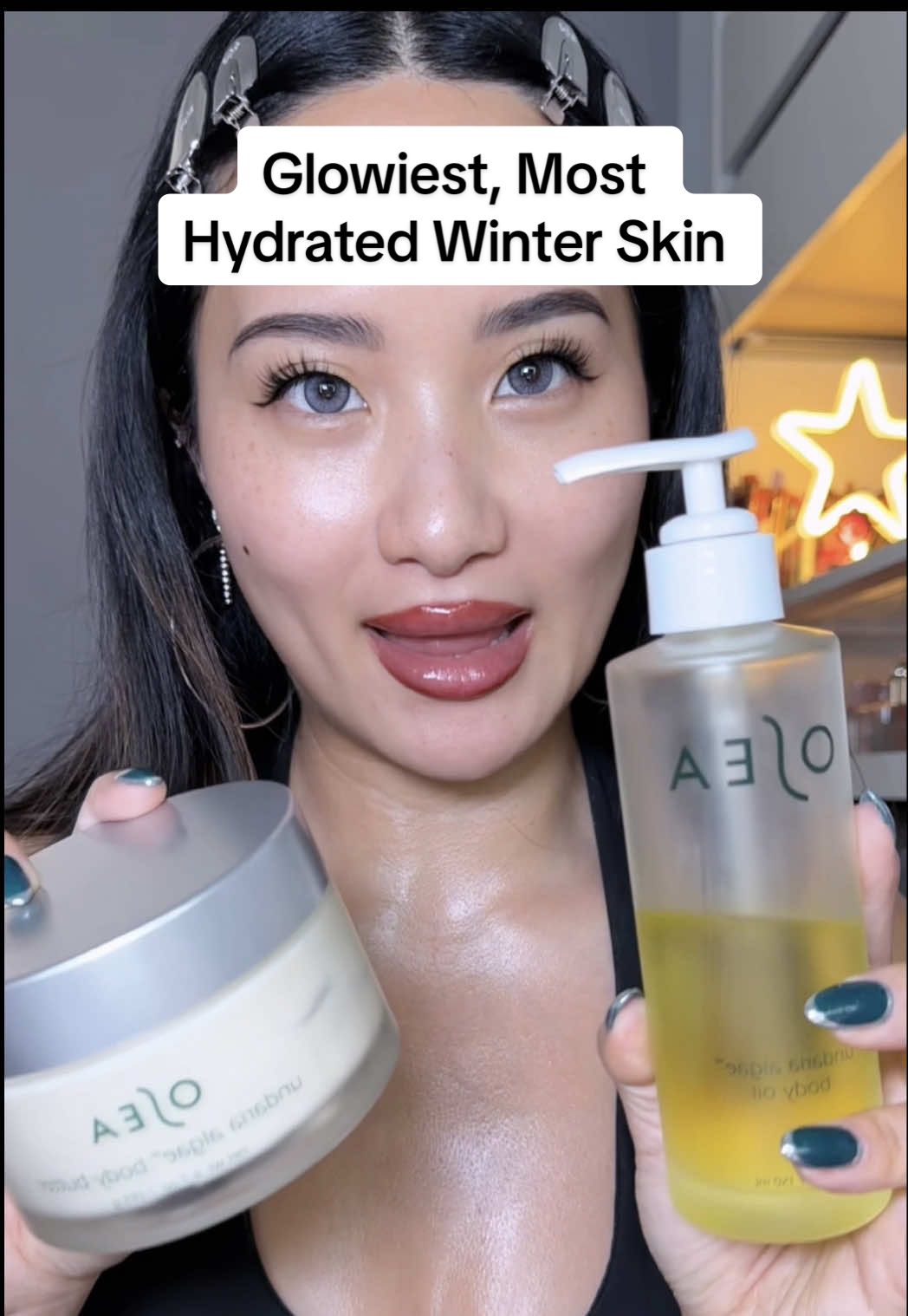 TikTok post by @demingai for OSEA Malibu. Caption reads: we’re not just face slugging we’re also BODY....