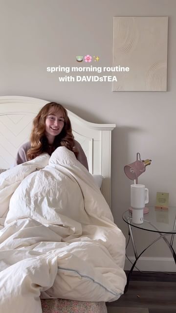 Instagram post by @sarah.oneiill for Davidstea. Caption reads: #ad | Every morning is a matcha morning 🍵💚✨....