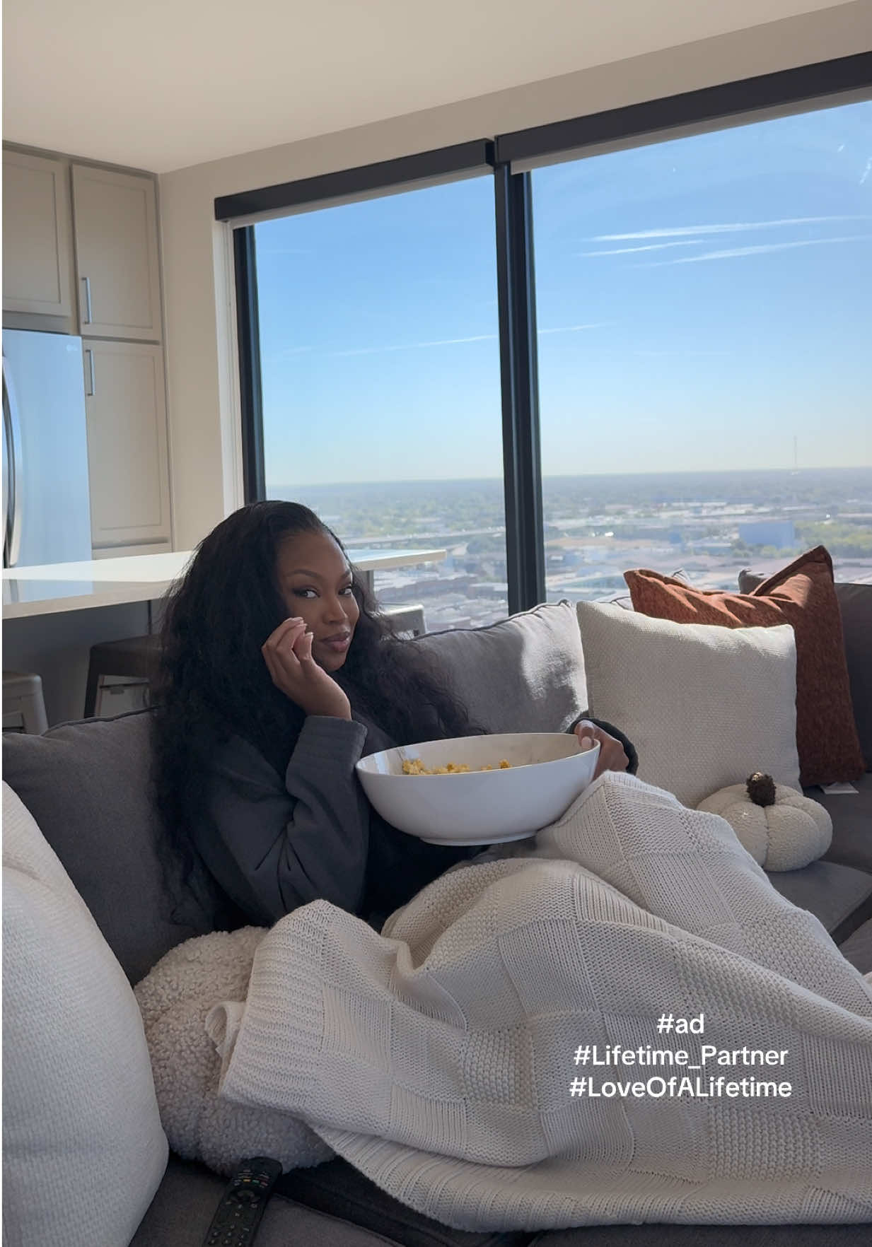 TikTok post by @officialericaaam for LifetimeTV. Caption reads: [...] #Lifetime_Partner #LoveOfALifetime....