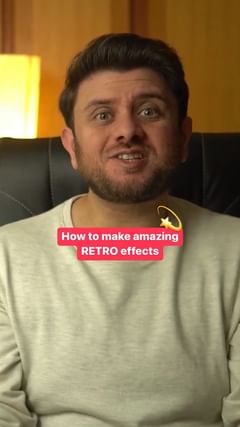 Instagram post by @talhabhattti for OpenSea. Caption reads: Make these amazing Retro Effects using....