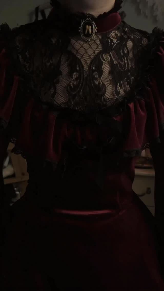 Instagram post by @aliccebelladonna for FANTASMAGORIA. Caption reads: PERFECT🩸🖤🗡️
Dress from fantasmagoria....