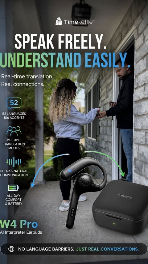 Instagram post by @kena_creation_us for Timekettle. Caption reads: Meet the future of communication with....
