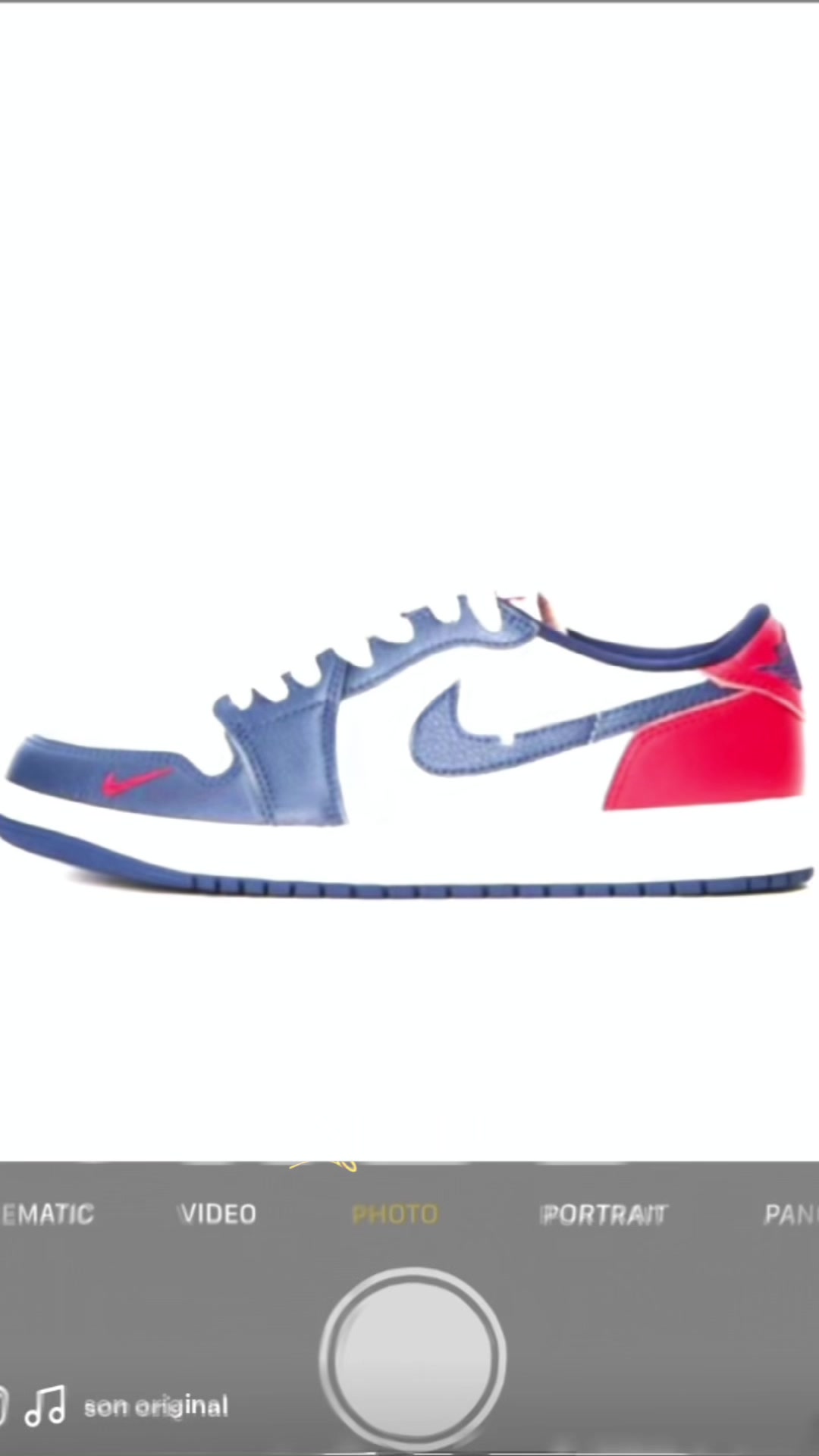 TikTok post by @oridjidji.boutiqu for Nike. Caption reads: [...] #foryoupage❤️❤️ @Nike AIR JORDAN 1 RETRO LOW....
