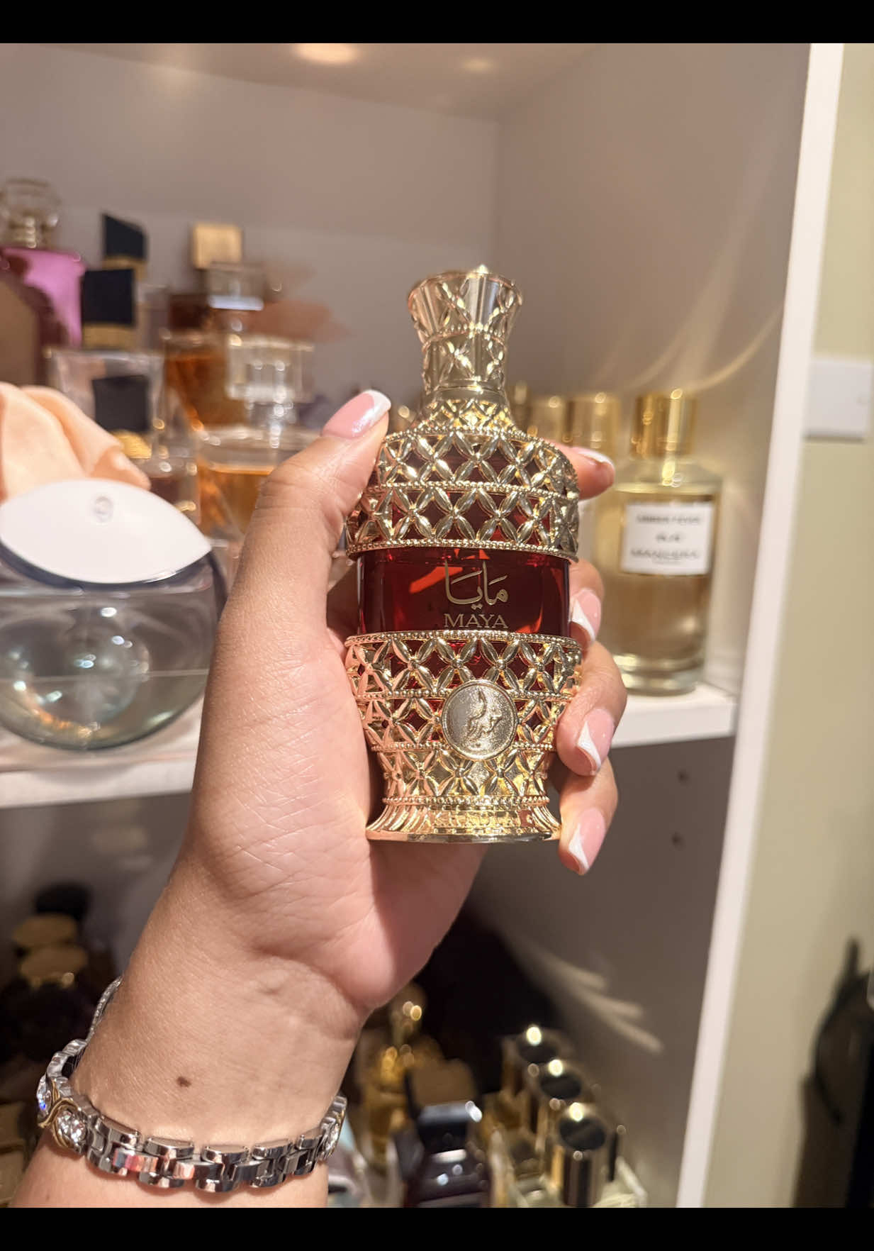 TikTok post by @evanicolefragrance for Beauty House. Caption reads: [...] powerfully on her own😍 Find yours at....