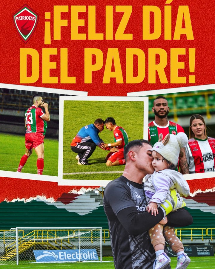 Instagram post by @patriotasboyfc for Electrolit. Caption reads: [...] está patrocinado por @electrolit.colombia 🫂.