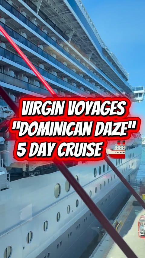 Instagram post by @gabelustman for Virgin Voyages. Caption reads: [...] this is my fav collaboration yet!!!!....