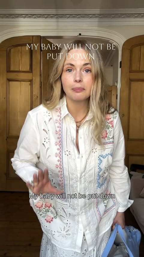 Instagram post by @misslauracoleman for Najell. Caption reads: [...] be put down, but loves sleeping in the....