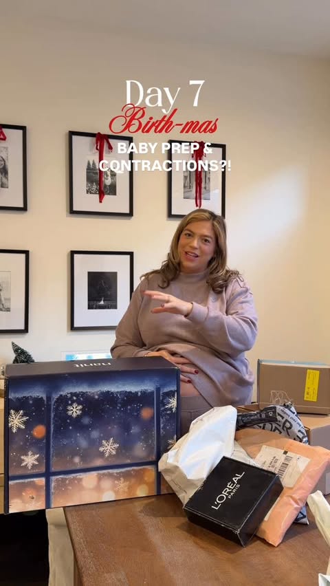 Instagram post by @cassidyandersonkids for Nanit. Caption reads: Don’t mind me just possibly having a contraction....