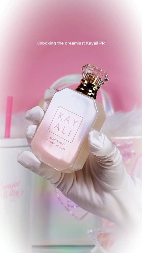 Instagram post by @yelloooowlight for KAYALI FRAGRANCES. Caption reads: Proof manifestation works 🤍🥹 my first @kayali PR....
