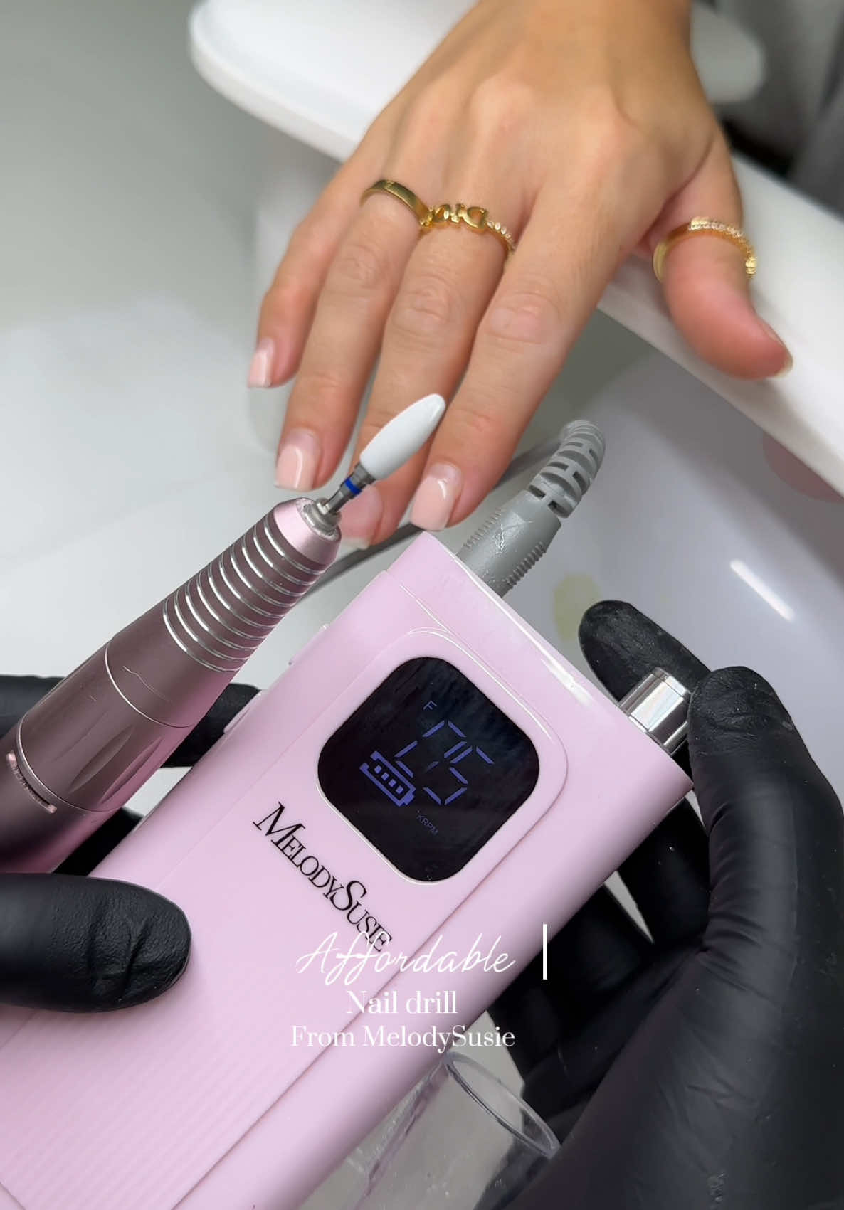 TikTok post by @mariesbossbeauty for MelodySusie. Caption reads: Affordable and reliable✨ @melodysusie  #nailcare....