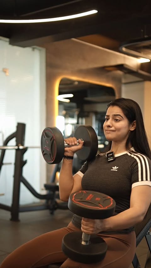 Instagram post by @fitwithdiksha__ for Aqualens. Caption reads: Woke up late… again. But gym plans?....