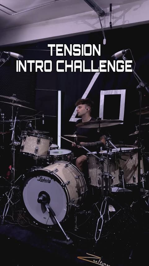 Instagram post by @lucapegorari for Shure. Caption reads: @shedtracks_ - TENSION (DRUM INTRO CHALLENGE) x....