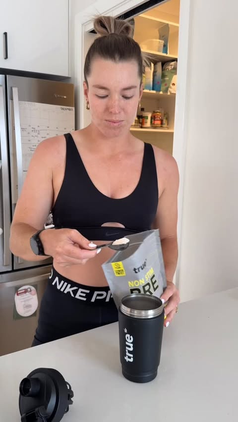 Instagram post by @emmatonegato for True Protein. Caption reads: [...] doing what I love when on hols....