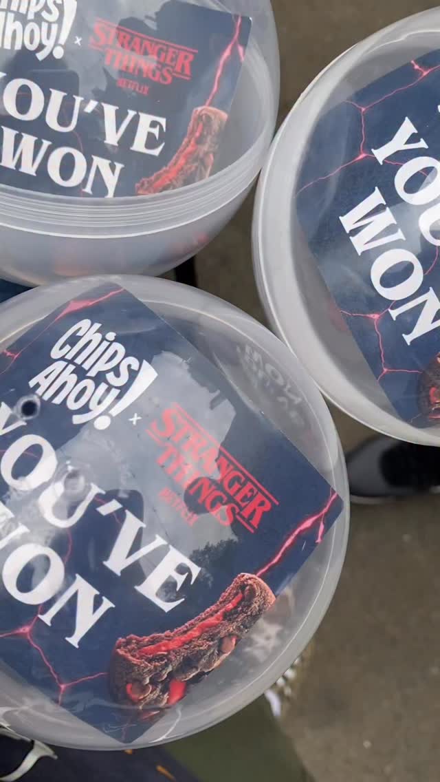 Instagram post by @3decades3kids for Chips Ahoy!. Caption reads: Watch to see what I #WON  at....