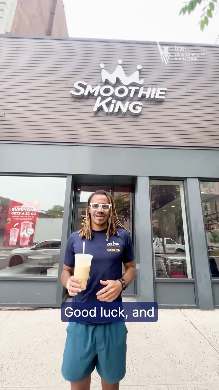 Instagram post by @robertomandje for Smoothie King. Caption reads: How would you like a chance to run the 2025....