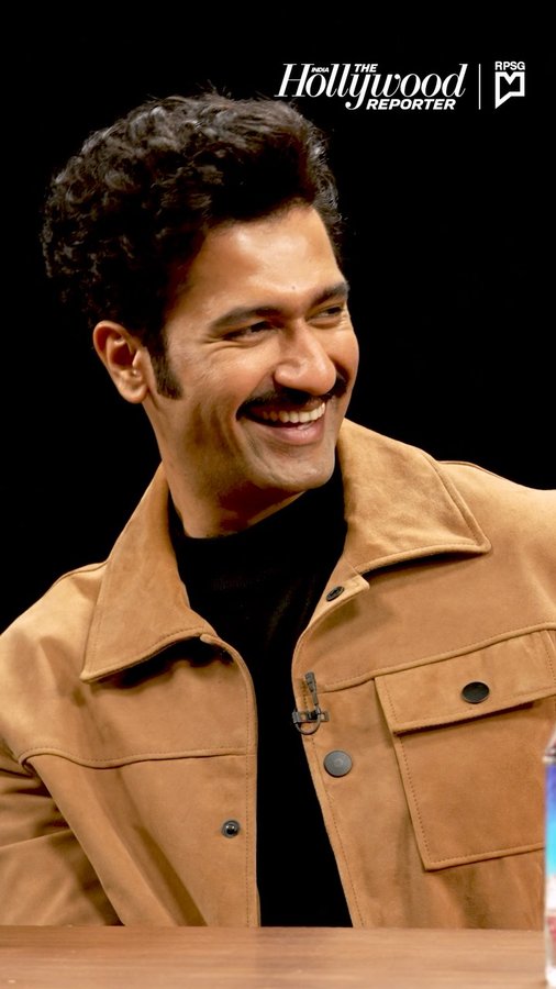 Instagram post by @pratikgandhiofficial for Hollywood Reporter. Caption reads: [...] Spring Water (@vedica)....