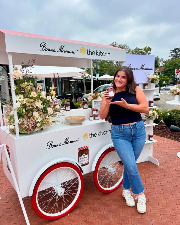 Instagram post by @injoskitchen for The Kitchn. Caption reads: [...] Chocolate Spread in collaboration with....