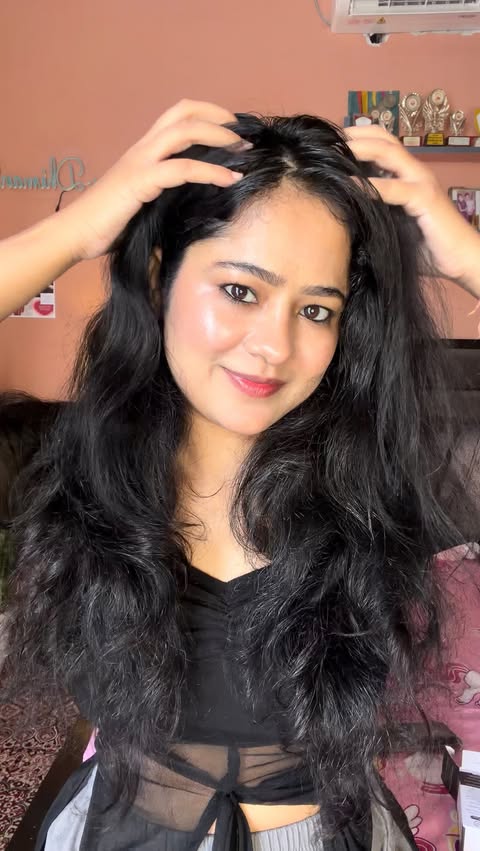 Instagram post by @meenudhiman2816 for Bare Anatomy. Caption reads: [...] hair? 👀✨ I’ve been trying the Bare Anatomy....