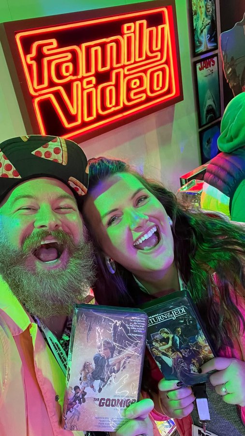 Instagram post by @pizzabeardparty for Stranger Things Experience. Caption reads: Took a trip to Hawkins Lab for a sleep study this....