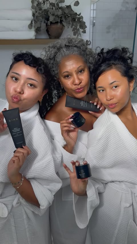 Instagram post by @thetennillelife_ for DIME. Caption reads: #DIMEPartner Bestie Skincare Routine x Dime. [...].