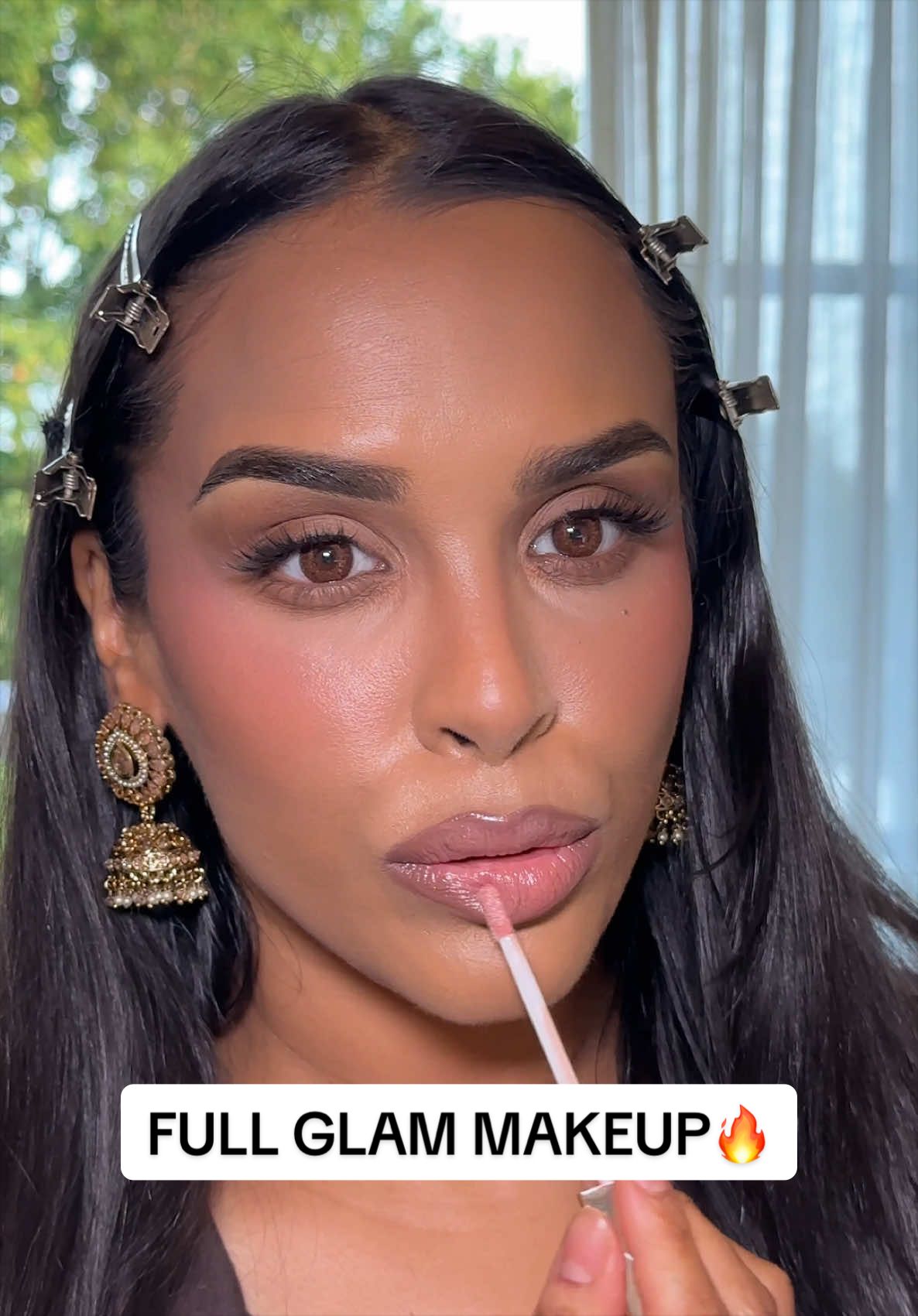TikTok post by @nikkissecretxx for Danessa Myricks Beauty. Caption reads: [...] Hills arch brown in dark brown....