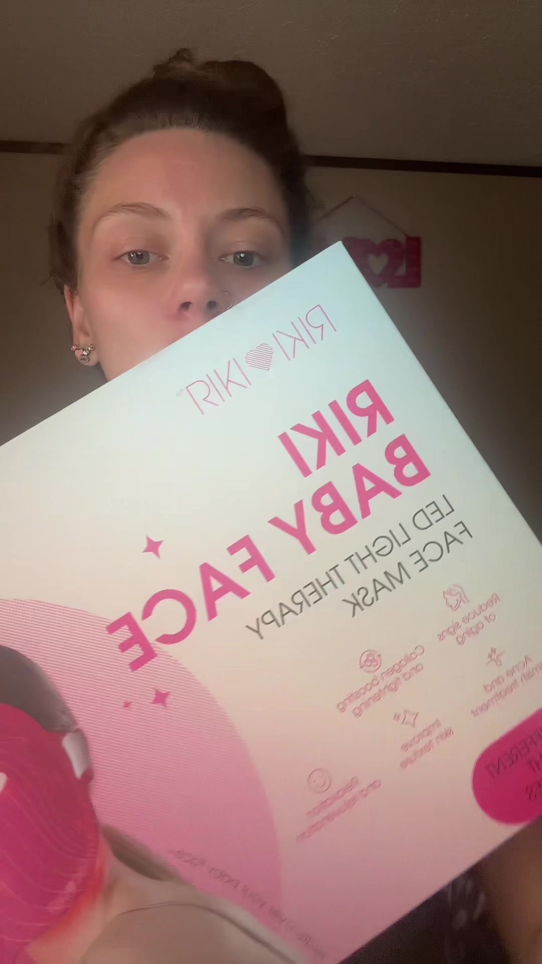 TikTok post by @harmonizerr for RIKI LOVES RIKI. Caption reads: [...] This mask has SO. MANY. BENEFITS!!....