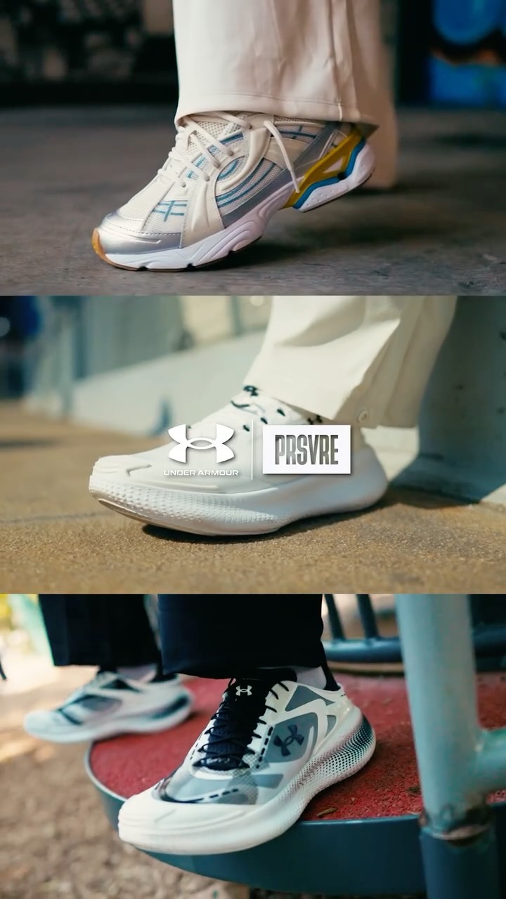 Instagram post by @prsvre_ for Under Armour. Caption reads: Under Armour and PRSVRE invited 3 athletes to The....
