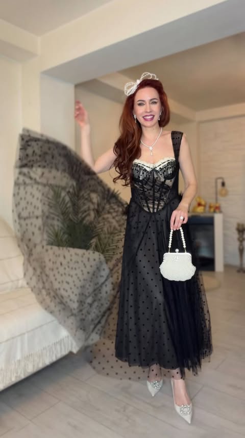 Instagram post by @mireladumitrescu1 for LaceMade. Caption reads: Dressed in quite elegance with @lacemadeofficial....
