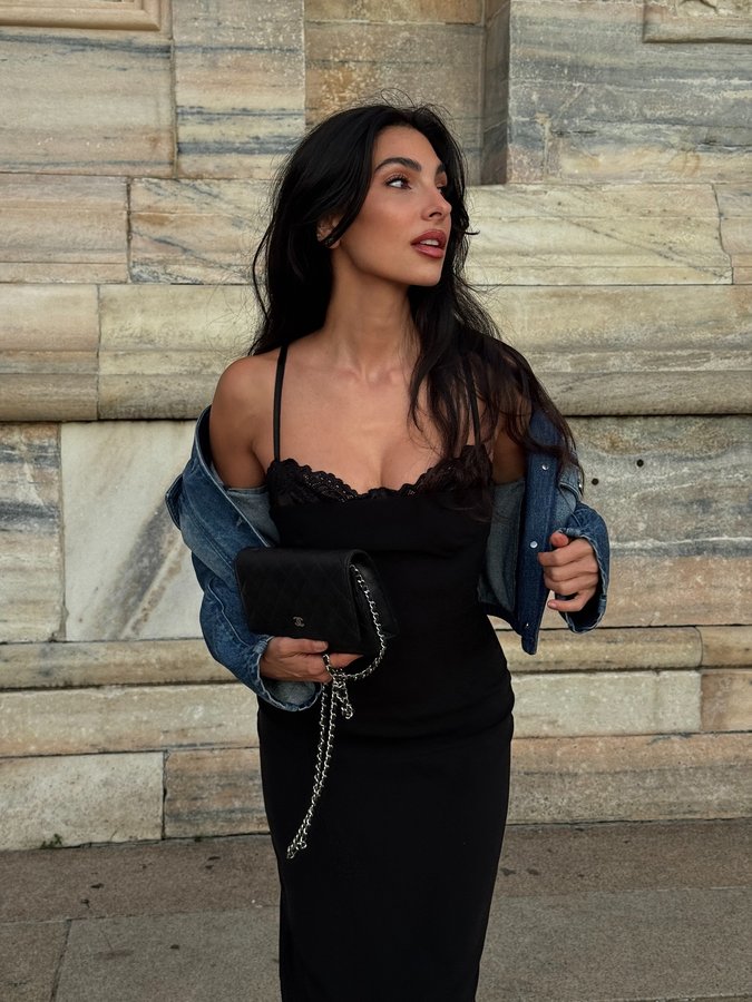 Instagram post by @annanooshin for MARTINI. Caption reads: Kicking off Milan Fashion Week with the best....