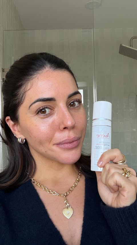 Instagram post by @vanessaa.giuliani for Avène. Caption reads: I quit botox and started incorporating @avene....