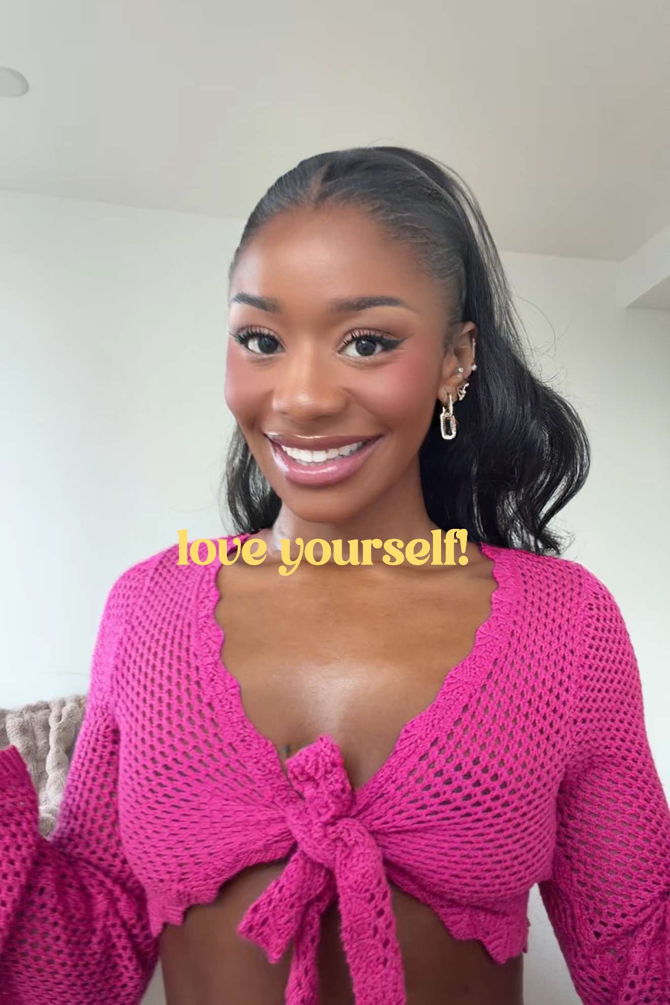 TikTok post by @abakasante for Meshki. Caption reads: [...] confident in yourself :) 🩷 Dress from....